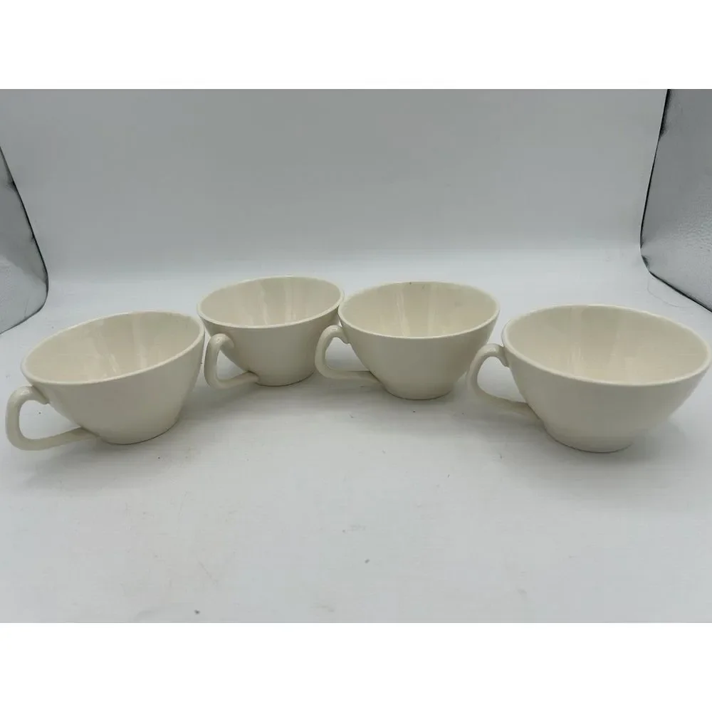 Steubenville‎ Pottery Fairlane Coffee Teacups Vintage 4 Pc set Very Nice